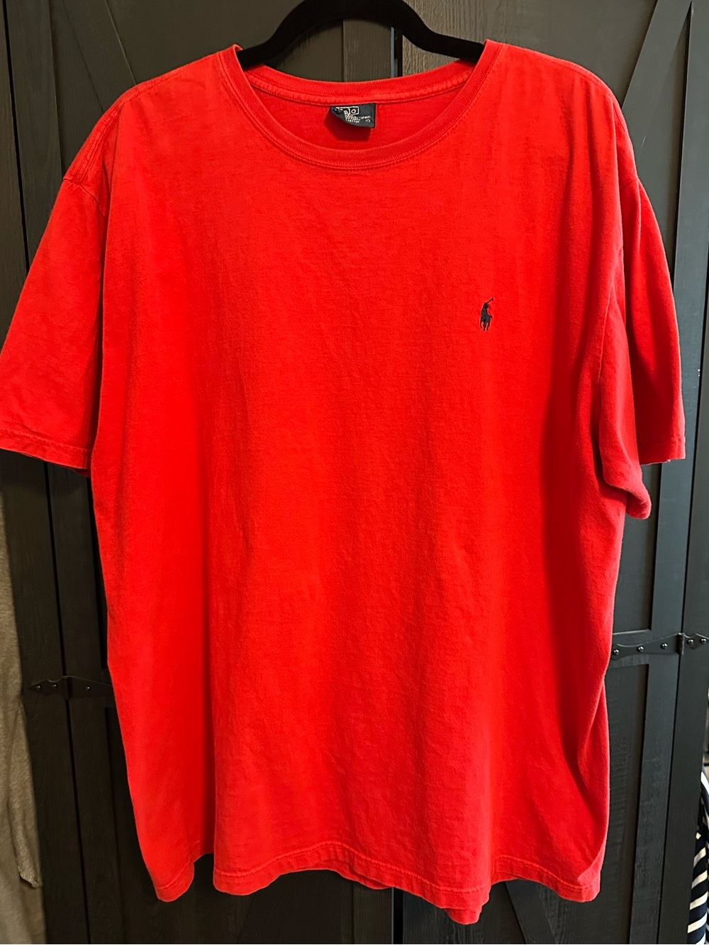 Ralph Lauren Red Short Sleeve Crew Neck T-Shirt with Pony Logo